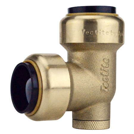 3/4 In. Brass Push-To-Connect 90-Degree Elbow With Drain/Vent